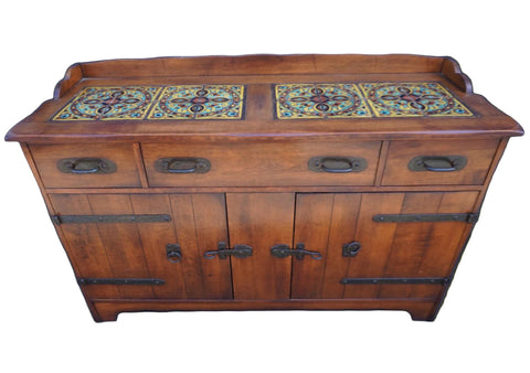 Classic Monterey Tile Top Sideboard in Smokey Maple Finish F2656