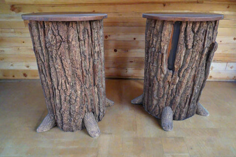 Pair of Tall Rustic Tree Stump Bars circa 1920s F2657