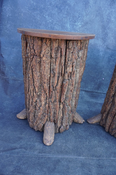 Pair of Tall Rustic Tree Stump Bars circa 1920s F2657