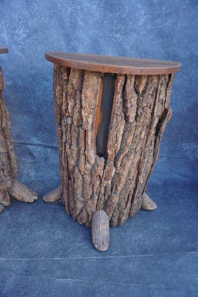 Pair of Tall Rustic Tree Stump Bars circa 1920s F2657