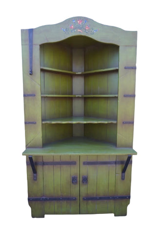 Monterey Style Green Corner Hutch F2666