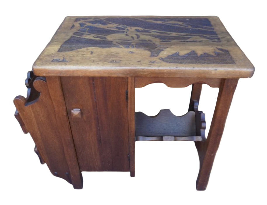 Kroehler Del Rey Multipurpose Table, with End of the Trail Carving F2676