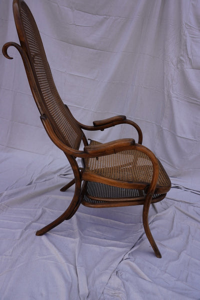 Original Thonet Folding Chair with Footstool c.1880s F2680