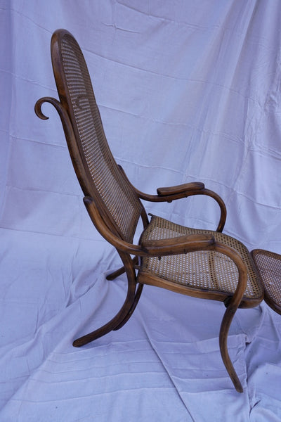 Original Thonet Folding Chair with Footstool c.1880s F2680
