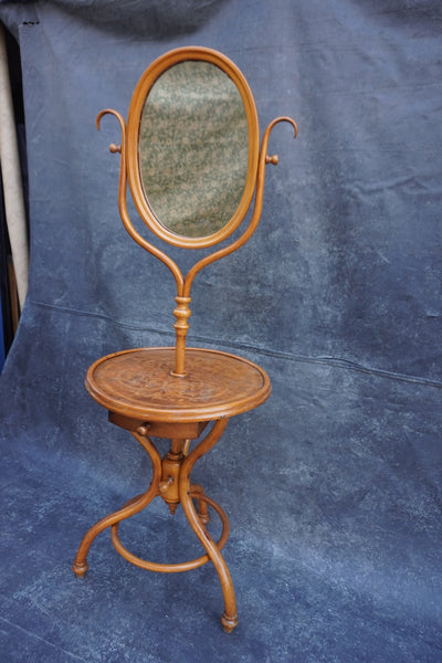 Austrian Bentwood Thonet-Style Shaving Stand/Dressing Mirror F2687