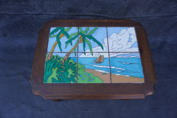 Taylor 6-Tile Table California Beach Scene F2691