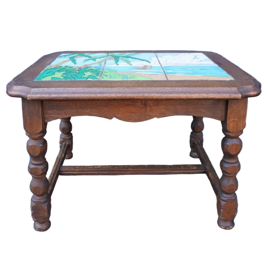 Taylor 6-Tile Table California Beach Scene F2691
