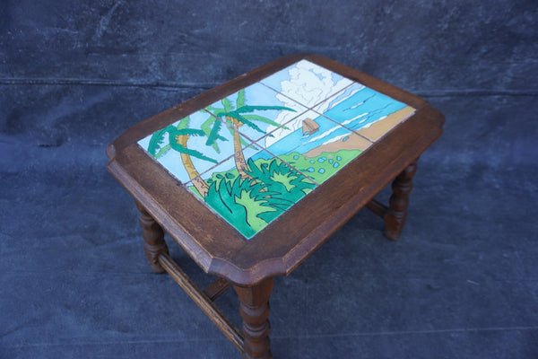 Taylor 6-Tile Table California Beach Scene F2691