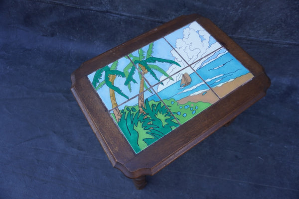 Taylor 6-Tile Table California Beach Scene F2691