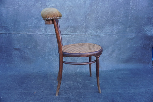 Original Thonet 1884 Bentwood Cane Seat Chair w Padded Back Rest F2725