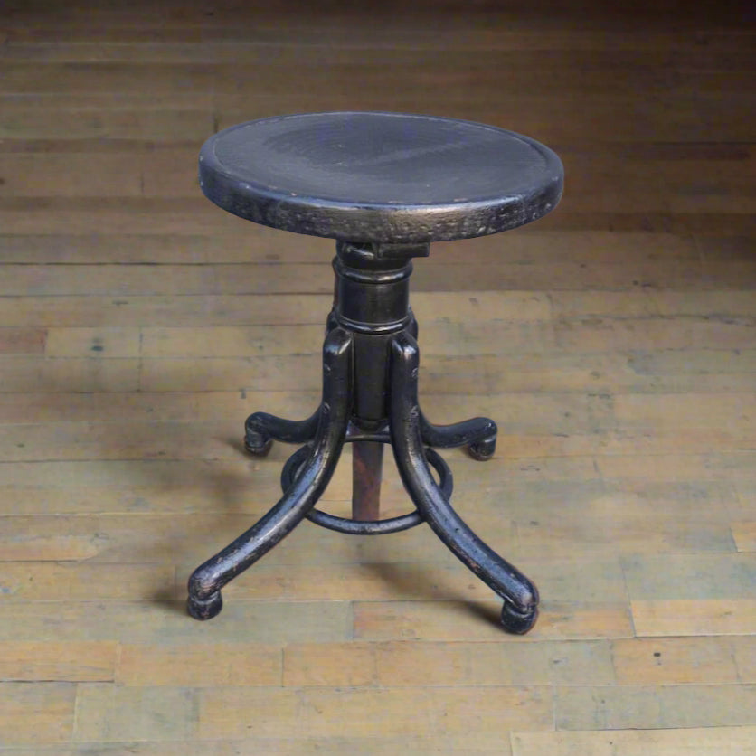 Thonet Bentwood Piano Stool in Black F2727