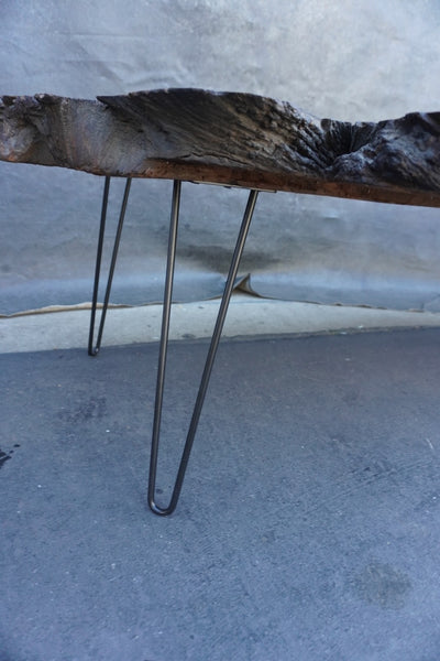 Mid-Century Raw Slab Live-Edge Walnut Coffee Table F2729