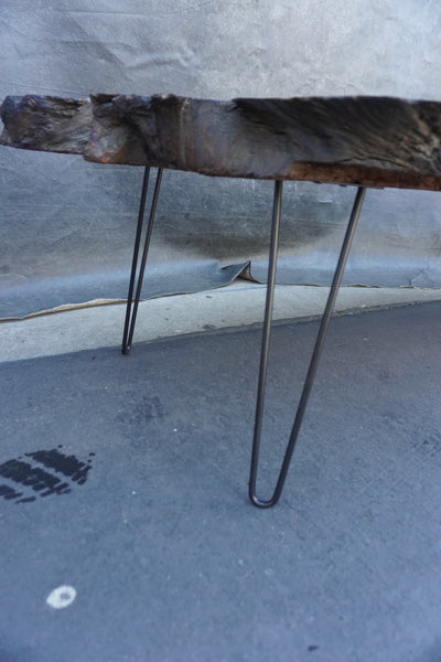 Mid-Century Raw Slab Live-Edge Walnut Coffee Table F2729