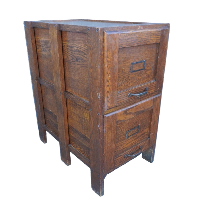 Wooden Arts and Crafts File Cabinet by Weis F2743