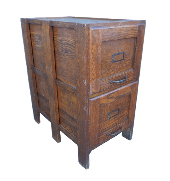 Wooden Arts and Crafts File Cabinet by Weis F2743