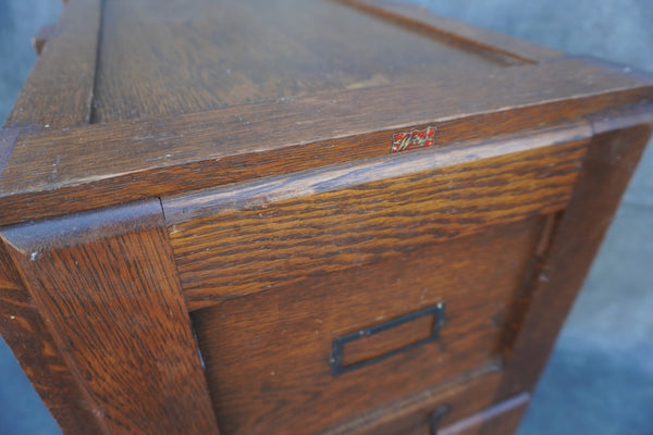 Wooden Arts and Crafts File Cabinet by Weis F2743