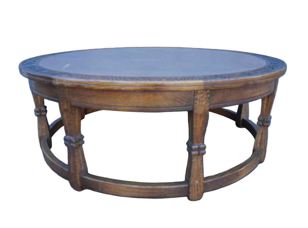 Romweber Cali-Revival Leather Top Coffee Table F2751