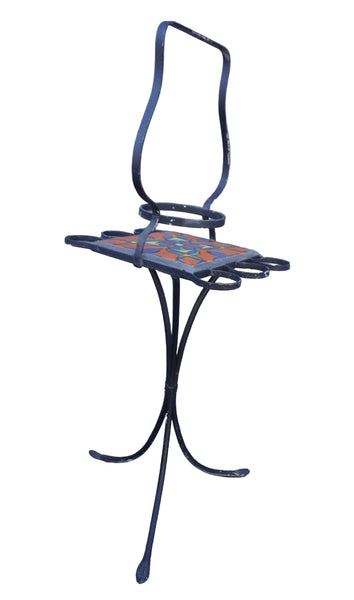 Malibu Tile Drink-Table with Wrought Iron Base F2755