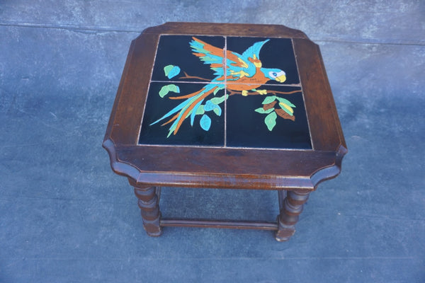 Taylor Tile Table with Parrot Design F2757