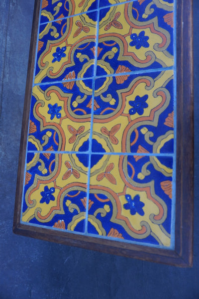 Custom D&M Tile Table with Mahogany Base F2758