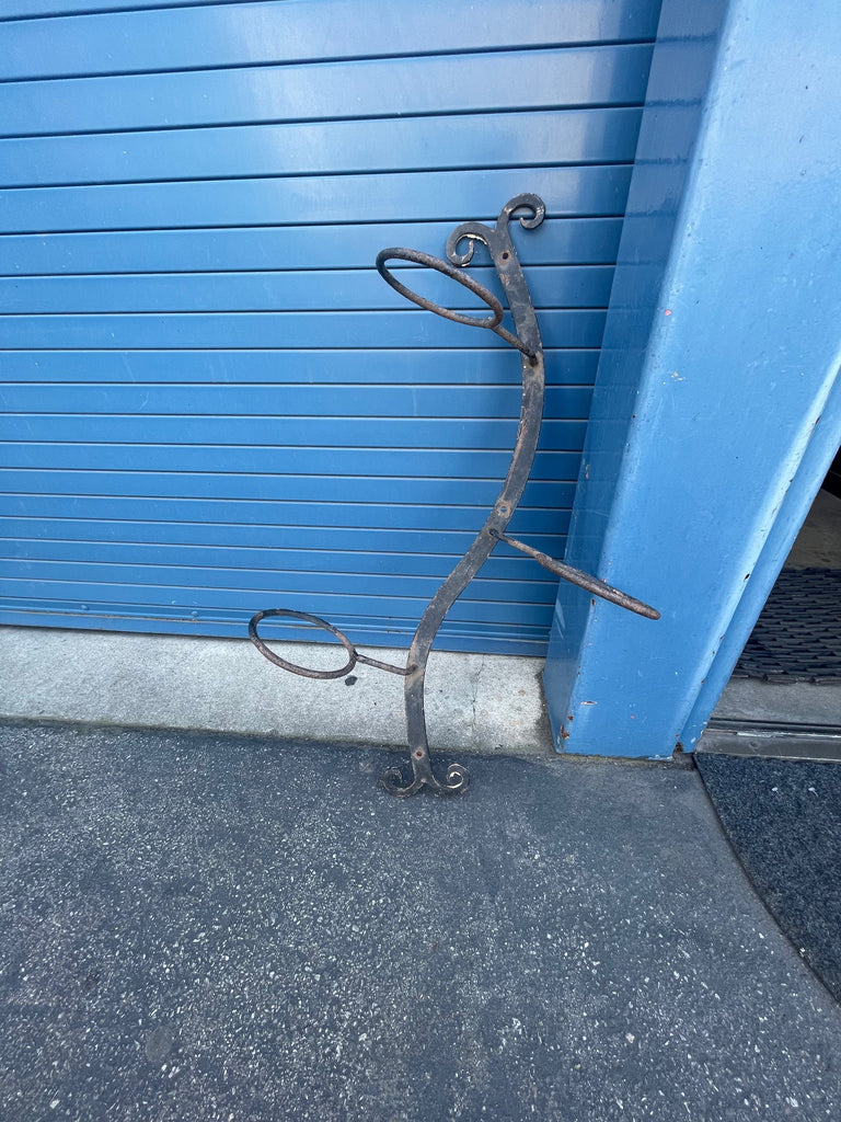 1920's Wrought iron Triple Spanish Revival Plant Wall Hanger Nat
