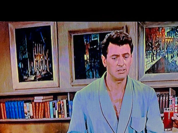Edgar O Kiechle  Sleeping Town Featured in Rock Hudson Apartment Pillow Talk Oil on Board P3075
