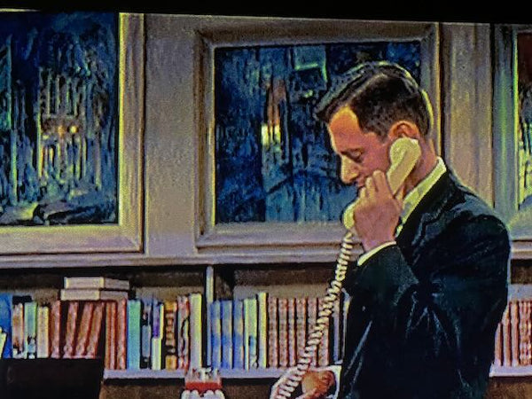 Edgar O Kiechle  Sleeping Town Featured in Rock Hudson Apartment Pillow Talk Oil on Board P3075