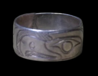 North Coast Alaskan Eye of Thunderbird Silver Ring 1935 J622