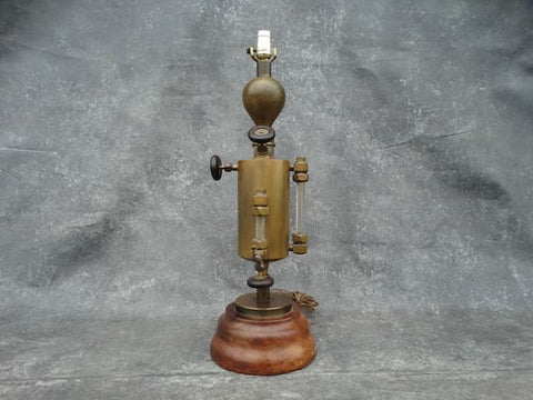19th Century Brass Steam Valve turned into a Lamp L759