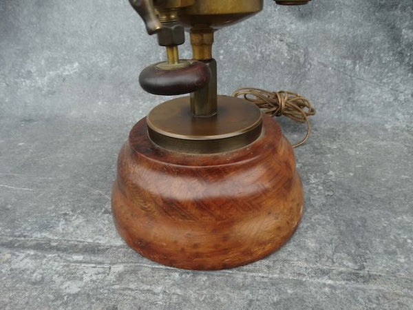 19th Century Brass Steam Valve turned into a Lamp L759