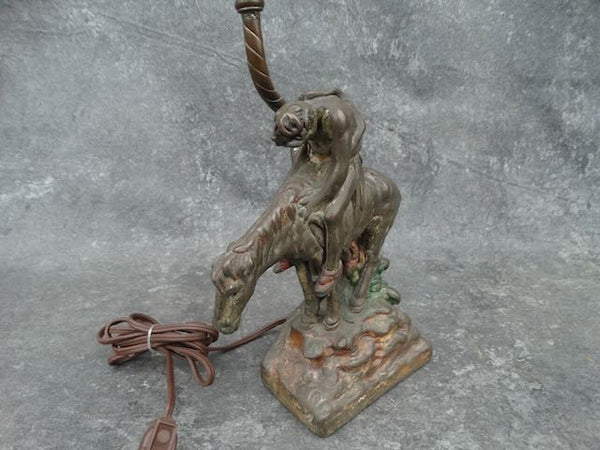 End Of The Trail - Brass Bedside Lamp L761