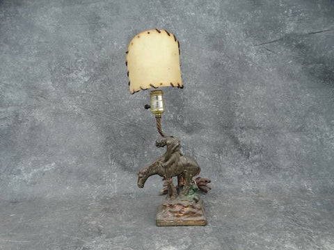 End Of The Trail - Brass Bedside Lamp L761