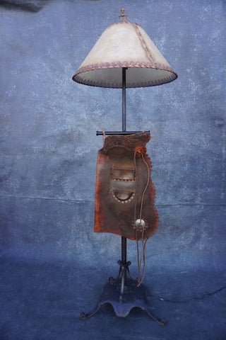 Monterey Chaps Lamp with Custom Leather Shade L768