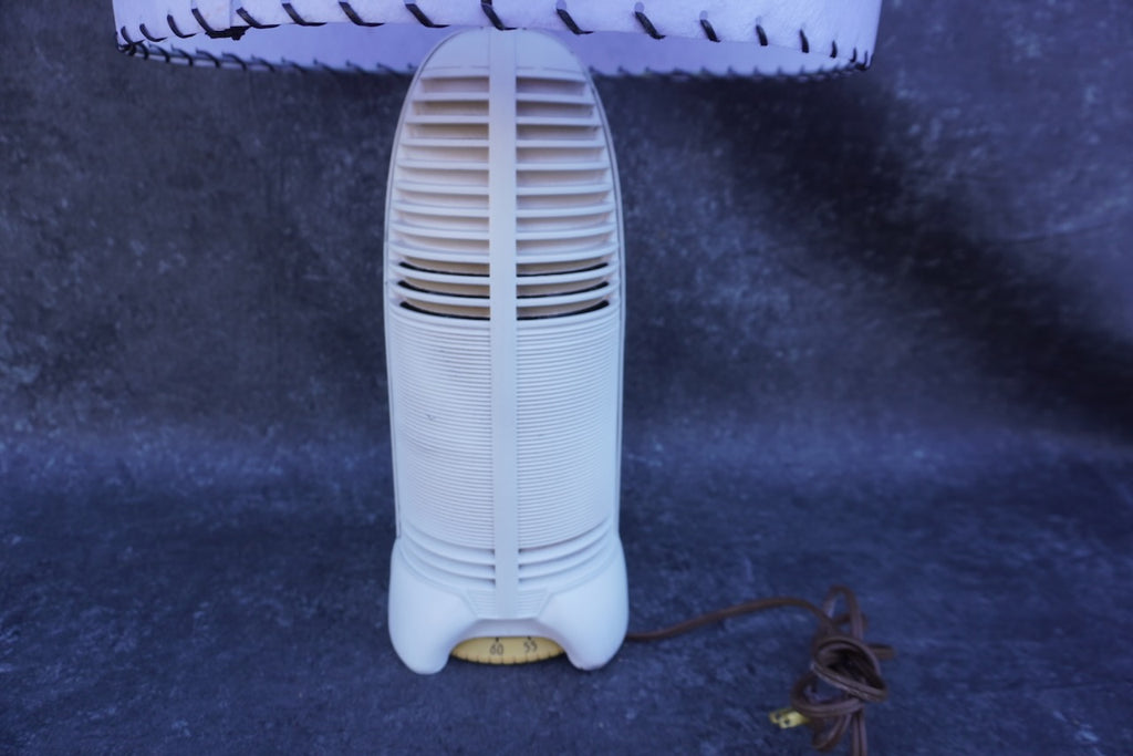 Mitchell Lumitone Streamline Bakelite Radio Table Lamp, 1941 with Custom Shade 1940s L779