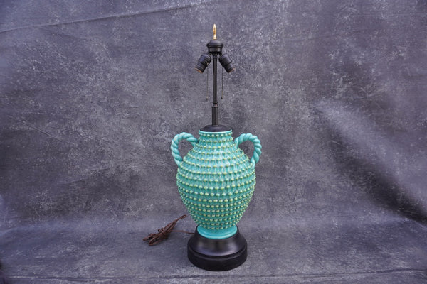 Italian Hand-formed Pottery Table Lamp Late 40s Early 50s L786