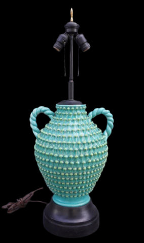 Italian Hand-formed Pottery Table Lamp Late 40s Early 50s L786