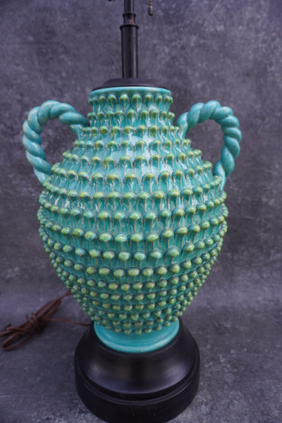 Italian Hand-formed Pottery Table Lamp Late 40s Early 50s L786