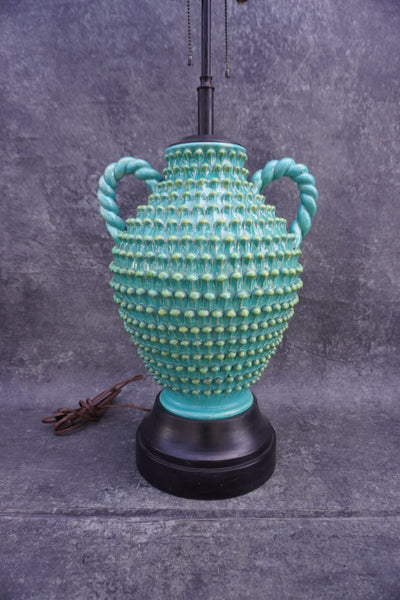 Italian Hand-formed Pottery Table Lamp Late 40s Early 50s L786