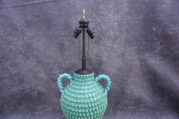Italian Hand-formed Pottery Table Lamp Late 40s Early 50s L786