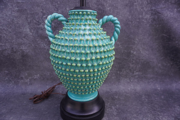 Italian Hand-formed Pottery Table Lamp Late 40s Early 50s L786