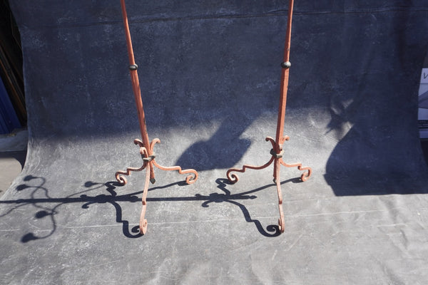 Pair of Spanish Colonial Standing Wrought Iron Candelabra L831