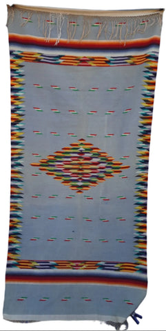Mexican Serape Silk Fringe 1920s M1950