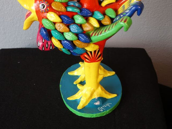 Geraldo Ortega Rooster Candlestick Ceramic Figure M2953