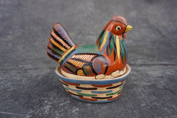 Mexican Casserole Mini-Size Terracotta Chicken Casserole 1930s M2965