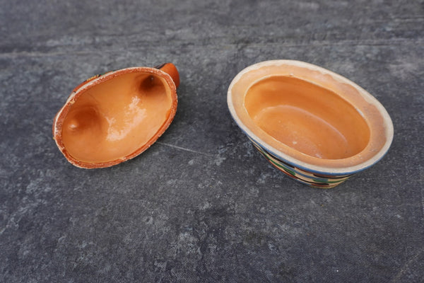 Mexican Casserole Mini-Size Terracotta Chicken Casserole 1930s M2965