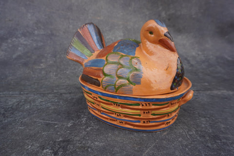 Mexican Casserole RARE Terracotta Turkey circa 1940 M2966