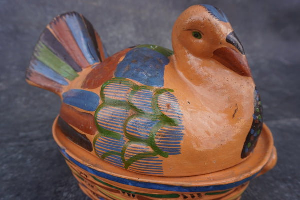 Mexican Casserole RARE Terracotta Turkey circa 1940 M2966