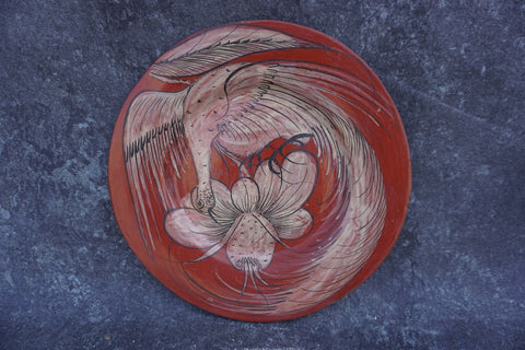 Mexican Burnished Ware Wall Plate c 1940s M2978