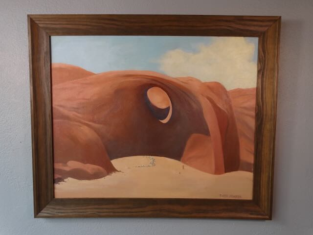 Barry Atwater -Navajo Sheep, Monument Valley - New Mexican Landscape 1930s - Oil on Canvas P3051