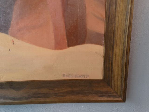 Barry Atwater -Navajo Sheep, Monument Valley - New Mexican Landscape 1930s - Oil on Canvas P3051